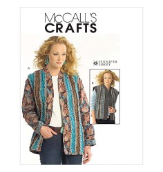 5440 MCCALLS RAGGY LOOSE FRAYED SLEEVES OR NOT JACKET, VEST PATTERN 8-22